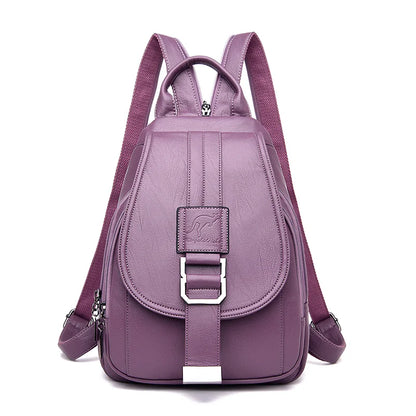 HOT 6 Color Women Backpacks Women's Leather Backpacks Female School Backpack Women Shoulder Bags For Teenage Girls Travel Back