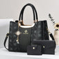 Light Luxury High-End Printed Handbags for Women, 3-Piece Ladies Bag Set, Versatile Women's Bags for Commuting and Daily Leisure