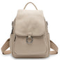 Zency New Fashion Women Backpack 100% Genuine Leather Winter Beige Daily Casual Travel Bag Classic Black Schoolbag Knapsack