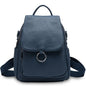 Zency New Fashion Women Backpack 100% Genuine Leather Winter Beige Daily Casual Travel Bag Classic Black Schoolbag Knapsack