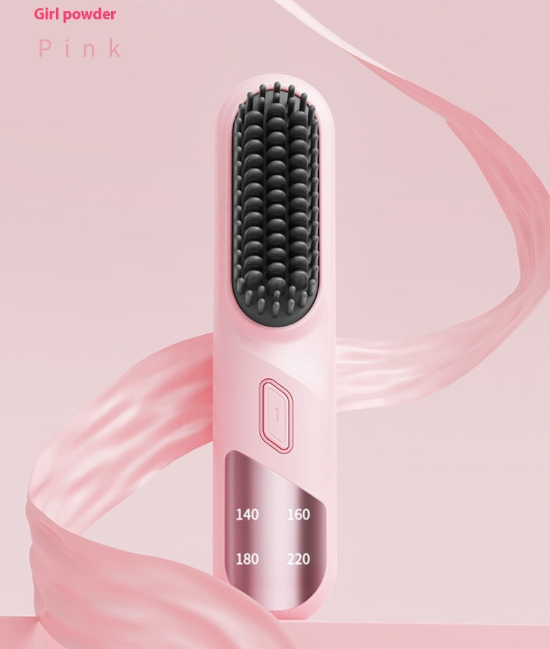 Cordless Wet & Dry Hair Straightener Brush
