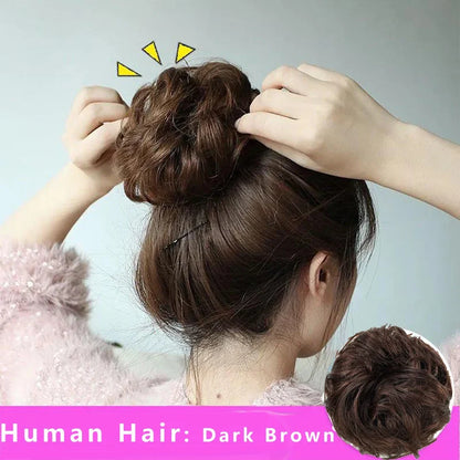 Human Hair Messy Bun Hair Piece for Women
