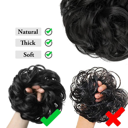Human Hair Messy Bun Hair Piece for Women