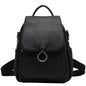 Zency New Fashion Women Backpack 100% Genuine Leather Winter Beige Daily Casual Travel Bag Classic Black Schoolbag Knapsack