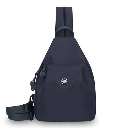Women's Lightweight Mini Backpack, Oxford Cloth Chest Bag with Anti-theft Function, Simple Stylish Versatile Convertible Daypack