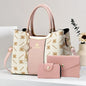 Light Luxury High-End Printed Handbags for Women, 3-Piece Ladies Bag Set, Versatile Women's Bags for Commuting and Daily Leisure