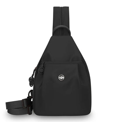 Women's Lightweight Mini Backpack, Oxford Cloth Chest Bag with Anti-theft Function, Simple Stylish Versatile Convertible Daypack