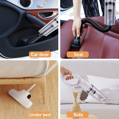 12000Pa Wireless Car Vacuum Cleaner; Cordless Handheld Rechargeable
