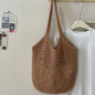 Women's Shoulder Bags Casual Straw Wicker Woven Ladies Tote Messenger Shopping  Bag Leisure Large Capacity Cotton Woven Bag