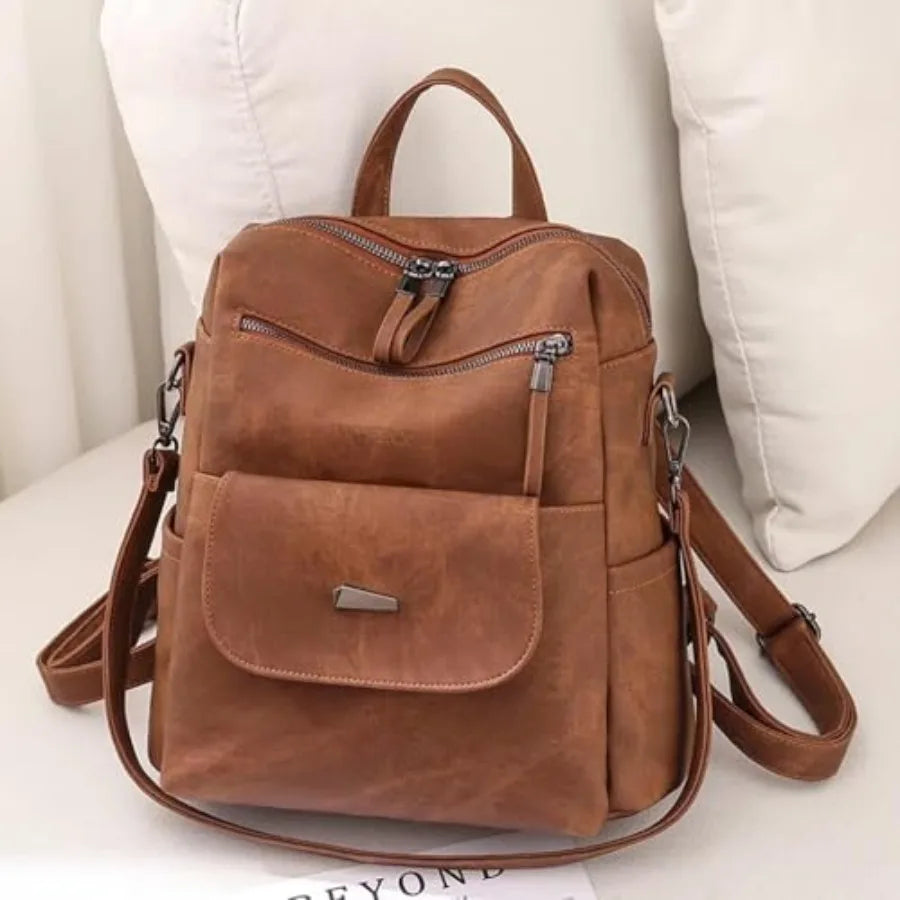 PU Leather Backpack Purse for Women Fashion Multipurpose Design Handbag Ladies Shoulder Bags Travel Backpack