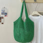 Women's Shoulder Bags Casual Straw Wicker Woven Ladies Tote Messenger Shopping  Bag Leisure Large Capacity Cotton Woven Bag