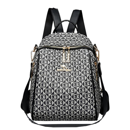 2024 New Fashion Retro Women's Backpack Famous Designer Letter Printed Female Shoulder Bag Large Capacity Student Bags Sac A Dos